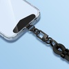 image:imageTENOC Metal Phone Tether Tab 2Pcs Silver360 Rotationblack