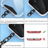 image:imageTENOC Metal Phone Tether Tab 2Pcs Silver360 Rotationblack