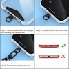 image:imageTENOC Metal Phone Tether Tab 2Pcs SilverSilver  Black