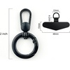 image:imageTENOC Metal Phone Tether with Spring Ring BlackSilverBlack