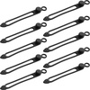 image:imageTENOC Silicone Cable Ties 10 Pcs Black Reusable Cable Holder Elastic Cord Straps Flexible Wire Organizer for Phone Tablet Charging Cable and Headset or OthersBlack