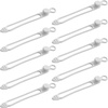 image:imageTENOC Silicone Cable Ties 10 Pcs Black Reusable Cable Holder Elastic Cord Straps Flexible Wire Organizer for Phone Tablet Charging Cable and Headset or OthersWhite