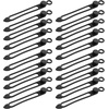 image:imageTENOC Silicone Cable Ties 10 Pcs Black Reusable Cable Holder Elastic Cord Straps Flexible Wire Organizer for Phone Tablet Charging Cable and Headset or OthersBlack