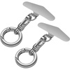 image:imageTENOC Metal Phone Tether with Spring Ring BlackSilverSilver X2