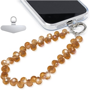 image:imageTENOC Beaded Phone Wrist Strap PurpleAcaramel Brown