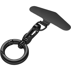 image:imageTENOC Metal Phone Tether with Spring Ring BlackSilverBlack