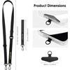 image:imageTENOC Adjust Length Phone Crossbody Strap Detachable Cellphone Wrist Strap Universal Phone LanyardBlack