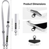 image:imageTENOC Adjust Length Phone Crossbody Strap Detachable Cellphone Wrist Strap Universal Phone LanyardGray