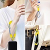 image:imageTENOC Braided Phone Wrist Strap 1 Pack 7mm Thick Rope AntiLoss Hand Lanyard with Twin Buckles for Keys amp Smartphone Case Dopamine Color Blocking Wristlet BlueYellow