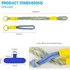 image:imageTENOC Braided Phone Wrist Strap 1 Pack 7mm Thick Rope AntiLoss Hand Lanyard with Twin Buckles for Keys amp Smartphone Case Dopamine Color Blocking Wristlet BlueYellow