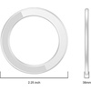image:imageTENOC Magnetic Wall Mount Magnet Ring Phone Holder 1Pcs BlackBlackWhite