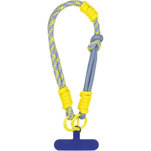 image:imageTENOC Braided Phone Wrist Strap 1 Pack 7mm Thick Rope AntiLoss Hand Lanyard with Twin Buckles for Keys amp Smartphone Case Dopamine Color Blocking Wristlet BlueYellow