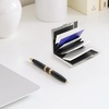 image:imageTENOC Business Card Case 1 Pack Premium Aluminum Metal Credit Card Holder for Men amp Women Slim Hard Shell Wallet with 6 Accordion Slots for ID Cash amp Travel RFID Blocking Brushed Silver