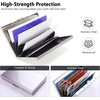 image:imageTENOC Business Card Case 1 Pack Premium Aluminum Metal Credit Card Holder for Men amp Women Slim Hard Shell Wallet with 6 Accordion Slots for ID Cash amp Travel RFID Blocking Brushed Silver
