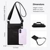 image:imageTENOC Mini Crossbody Phone Bag Adjustable Cell Phone Purses Travel Shoulder Bag Fit 69 CellphoneKeysEarbudsPassportBlack
