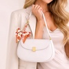 image:imageTENOC Purse Extender Chain Crossbody Bag Charm Bow Ribbon Handbag DIY Decoration Accessories01Orange