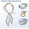 image:imageTENOC Purse Extender Chain Crossbody Bag Charm Bow Ribbon Handbag DIY Decoration Accessories02Blue