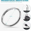 image:imageTENOC Stainless Steel Split Key Ring 1 Inch Heavy Duty Metal Key Chain Ring Durable Flat Keyring for Home Car Office and DIY Craft 8 Pcs