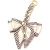 image:imageTENOC Purse Extender Chain Crossbody Bag Charm Bow Ribbon Handbag DIY Decoration Accessories01Beige