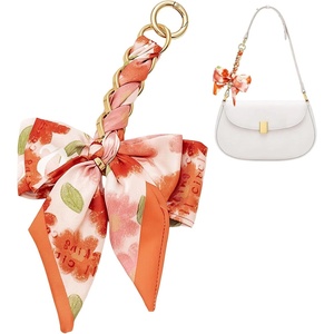image:imageTENOC Purse Extender Chain Crossbody Bag Charm Bow Ribbon Handbag DIY Decoration Accessories01Orange