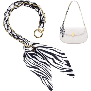 image:imageTENOC Purse Extender Chain Crossbody Bag Charm Bow Ribbon Handbag DIY Decoration Accessories02Zebra