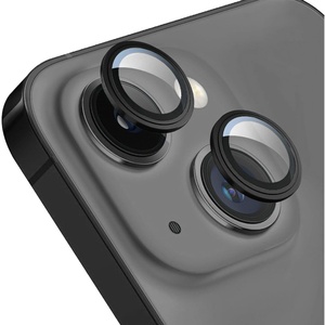 image:imageTENOC Camera Lens Protector 2 Pack for iPhone 14 amp iPhone 14 Plus 9H Tempered Glass Camera Screen Cover Black Metal Individual Ring