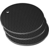 image:imageTENOC Silicone NonSlip Heat Resistant amp WaterTrapping Trivet Mats for Hot Pots amp Pans amp Dishes amp Cookware Multipurpose Kitchen Table Coaster 71 Inch BlackBlack