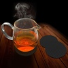 image:imageTENOC Silicone NonSlip Heat Resistant amp WaterTrapping Trivet Mats for Water Glasses amp Teacup amp Coffee Cup amp Dishes amp Cookware Multipurpose Kitchen Table Coaster 35Inch BlackBlack