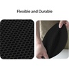 image:imageTENOC Silicone NonSlip Heat Resistant amp WaterTrapping Trivet Mats for Water Glasses amp Teacup amp Coffee Cup amp Dishes amp Cookware Multipurpose Kitchen Table Coaster 35Inch BlackBlack