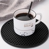 image:imageTENOC Silicone NonSlip Heat Resistant amp WaterTrapping Trivet Mats for Water Glasses amp Teacup amp Coffee Cup amp Dishes amp Cookware Multipurpose Kitchen Table Coaster 35Inch BlackBlack