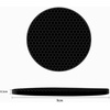 image:imageTENOC Silicone NonSlip Heat Resistant amp WaterTrapping Trivet Mats for Water Glasses amp Teacup amp Coffee Cup amp Dishes amp Cookware Multipurpose Kitchen Table Coaster 35Inch BlackBlack
