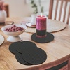image:imageTENOC Silicone NonSlip Heat Resistant amp WaterTrapping Trivet Mats for Water Glasses amp Teacup amp Coffee Cup amp Dishes amp Cookware Multipurpose Kitchen Table Coaster 35Inch BlackBlack