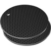 image:imageTENOC Silicone NonSlip Heat Resistant amp WaterTrapping Trivet Mats for Water Glasses amp Teacup amp Coffee Cup amp Dishes amp Cookware Multipurpose Kitchen Table Coaster 35Inch BlackBlack