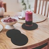 image:imageTENOC Silicone NonSlip Heat Resistant amp WaterTrapping Trivet Mats for Water Glasses amp Teacup amp Coffee Cup amp Dishes amp Cookware Multipurpose Kitchen Table Coaster 35Inch BlackBlack