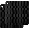 image:imageTENOC Silicone NonSlip Heat Resistant amp WaterTrapping Trivet Mats for Water Glasses amp Teacup amp Coffee Cup amp Dishes amp Cookware Multipurpose Kitchen Table Coaster 35Inch BlackBlack