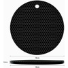 image:imageTENOC Silicone NonSlip Heat Resistant amp WaterTrapping Trivet Mats for Water Glasses amp Teacup amp Coffee Cup amp Dishes amp Cookware Multipurpose Kitchen Table Coaster 35Inch BlackBlack