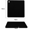 image:imageTENOC Silicone NonSlip Heat Resistant amp WaterTrapping Trivet Mats for Water Glasses amp Teacup amp Coffee Cup amp Dishes amp Cookware Multipurpose Kitchen Table Coaster 35Inch BlackBlack