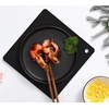 image:imageTENOC Silicone NonSlip Heat Resistant amp WaterTrapping Trivet Mats for Water Glasses amp Teacup amp Coffee Cup amp Dishes amp Cookware Multipurpose Kitchen Table Coaster 35Inch BlackBlack