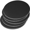 image:imageTENOC Silicone NonSlip Heat Resistant amp WaterTrapping Trivet Mats for Water Glasses amp Teacup amp Coffee Cup amp Dishes amp Cookware Multipurpose Kitchen Table Coaster 35Inch BlackBlack