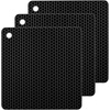 image:imageTENOC Silicone NonSlip Heat Resistant amp WaterTrapping Trivet Mats for Water Glasses amp Teacup amp Coffee Cup amp Dishes amp Cookware Multipurpose Kitchen Table Coaster 35Inch BlackBlack