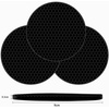 image:imageTENOC Silicone NonSlip Heat Resistant amp WaterTrapping Trivet Mats for Water Glasses amp Teacup amp Coffee Cup amp Dishes amp Cookware Multipurpose Kitchen Table Coaster 35Inch BlackBlack