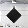 image:imageTENOC Silicone NonSlip Heat Resistant amp WaterTrapping Trivet Mats for Water Glasses amp Teacup amp Coffee Cup amp Dishes amp Cookware Multipurpose Kitchen Table Coaster 35Inch BlackBlack