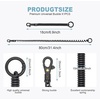 image:imageTENOC Spiral Coil Spring Keychain Antilost Key Chain Holder Lanyard Cord with Lobster ClaspBlack