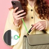 image:imageTENOC Spiral Coil Spring Keychain Antilost Key Chain Holder Lanyard Cord with Lobster ClaspGreen