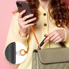 image:imageTENOC Spiral Coil Spring Keychain Antilost Key Chain Holder Lanyard Cord with Lobster ClaspOrange