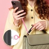 image:imageTENOC Spiral Coil Spring Keychain Antilost Key Chain Holder Lanyard Cord with Lobster ClaspPink