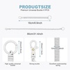 image:imageTENOC Spiral Coil Spring Keychain Antilost Key Chain Holder Lanyard Cord with Lobster ClaspWhite