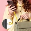 image:imageTENOC Spiral Coil Spring Keychain Antilost Key Chain Holder Lanyard Cord with Lobster ClaspYellow