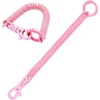 image:imageTENOC Spiral Coil Spring Keychain Antilost Key Chain Holder Lanyard Cord with Lobster ClaspPink