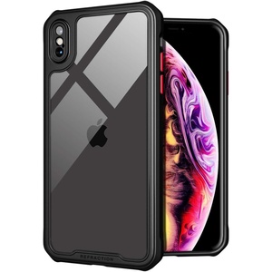 image:imageTENOC Phone Case Compatible with iPhone X amp iPhone Xs Clear Case Black Protective Bumper NonYellowing Cover for 58 Inch